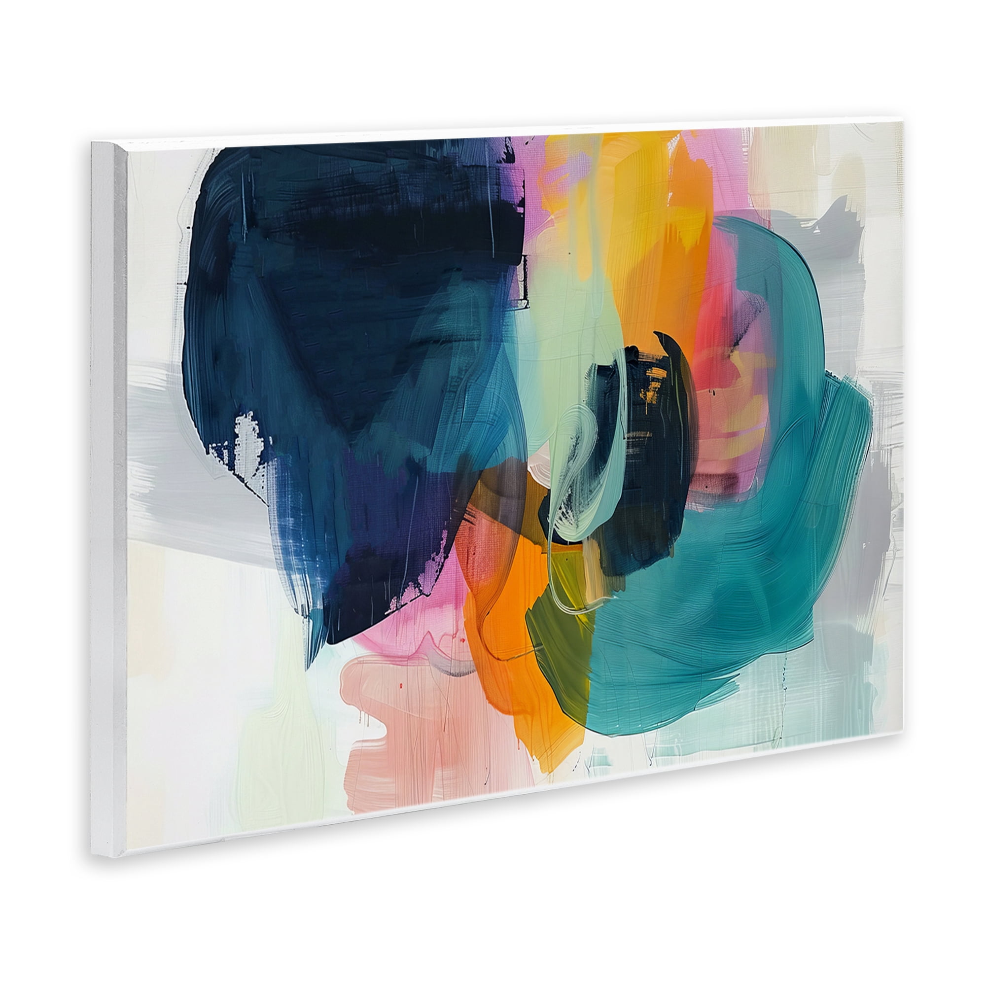 Stupell Industries Bold Hue Paint Strokes Abstract Painting Unframed Art Print Wall Art, 15 x 10