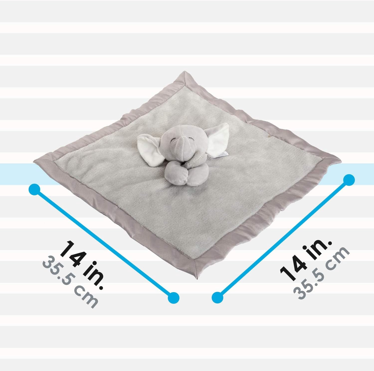 Elephant New Baby Gift Set: Elephant Plush Stuffed Animal Lovey Security, Swaddling Blanket (I Love You ... Underneath The Moon), and Skinnamarink Board Book