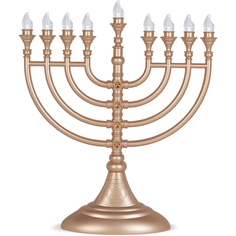 Aviv Judaica LED Electric Menorah, Gold, Battery or USB photo 5