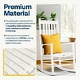 thumbnail image 5 of SPECSTAR Oversized Wooden Rocking Chair with Anti-Slip Strips for Noise Reduction, Suitable for Indoor, Porch, Garden, White, 5 of 8