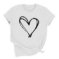 thumbnail image 2 of Vetsdori Womens Graphic T-Shirts Summer Short Sleeve Pullover Young Adult Holiday Gifts for Wife,Workout Cotton Blouses Cute Tops for Junior Valentine's Day, 2 of 8