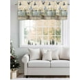 thumbnail image 5 of Flower Butterfly Curtain Valances for Windows, Vintage Farm White Blue Daisies Floral Kitchen Valance Window Treatment, Light Filtering Block Curtains for Bathroom/Bedroom/Living Room 60'' x 18'', 5 of 9