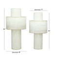 thumbnail image 3 of CosmoLiving by Cosmopolitan 16", 15"H White Metal Vase, Set of 2, 3 of 7