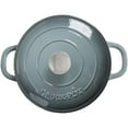 thumbnail image 3 of Olla de cocción lenta artesanal de hierro fundido esmaltado de 5 cuartos, redonda, color gris pizarra, 3 of 5