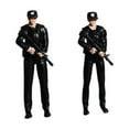 thumbnail image 2 of Figuras de policía a escala 1:64 Colección de modelos Tiny People Adorno en miniatura de resina 1 mujer y 1 hombre, 2 of 9