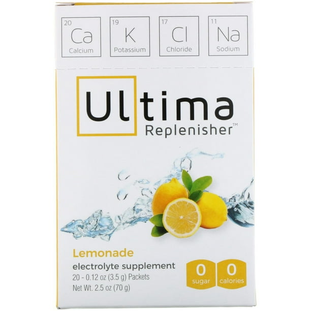 Ultima Replenisher Electrolyte Powder, Lemonade, 20 Packets, 0.12 oz (3.5 g) Each
