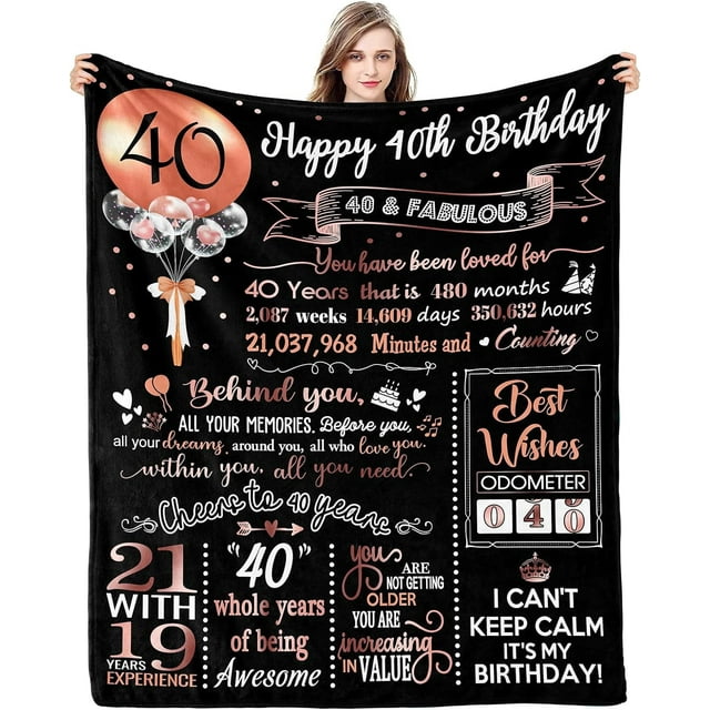 LHSHID 60th Birthday Gifts for Women Men Best 60th Birthday Gift Ideas Happy 60th Birthday Gifts Decorations Women 1963 60th Birthday Blanket Funny 60 Year Old Gifts for Mom Dad Sister 50x60in