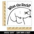thumbnail image 2 of What the Heck Confused Bear Square Rubber Stamp Stamping Scrapbooking Crafting - Medium 1.75in, 2 of 7