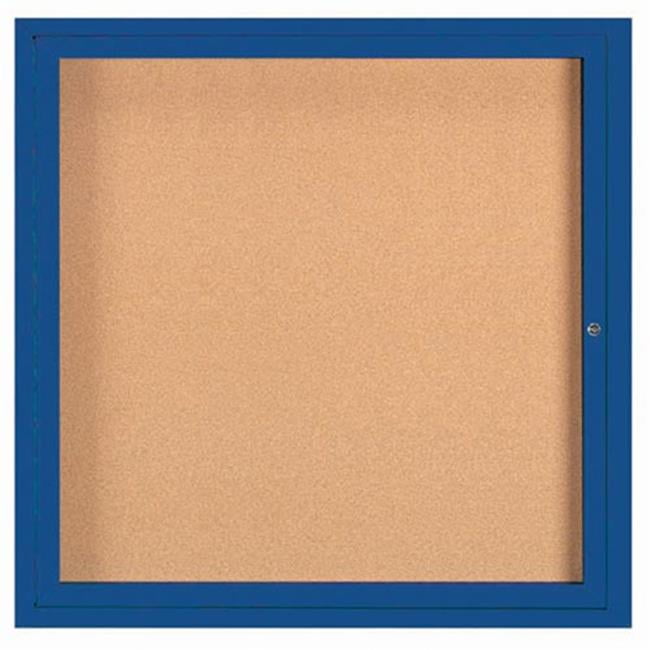 Illuminated Enclosed Bulletin Board Blue