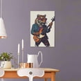 thumbnail image 5 of 16x24 inch Canvas Frameless Painting Tiger Plays Guitar,Music Room Decor Accessory,Bedroom,Lounge,Music Studio Wall Decor Paintings Canvas,Gift For Tiger & Guitar Lovers,Bar Party,Cafes,Door, 5 of 6