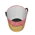 thumbnail image 3 of Easygdp Pink Ice Cream Large Dirty Clothes Hamper, Lightweight Storage Basket, Household Laundry Bag with Handle - Small, 3 of 8