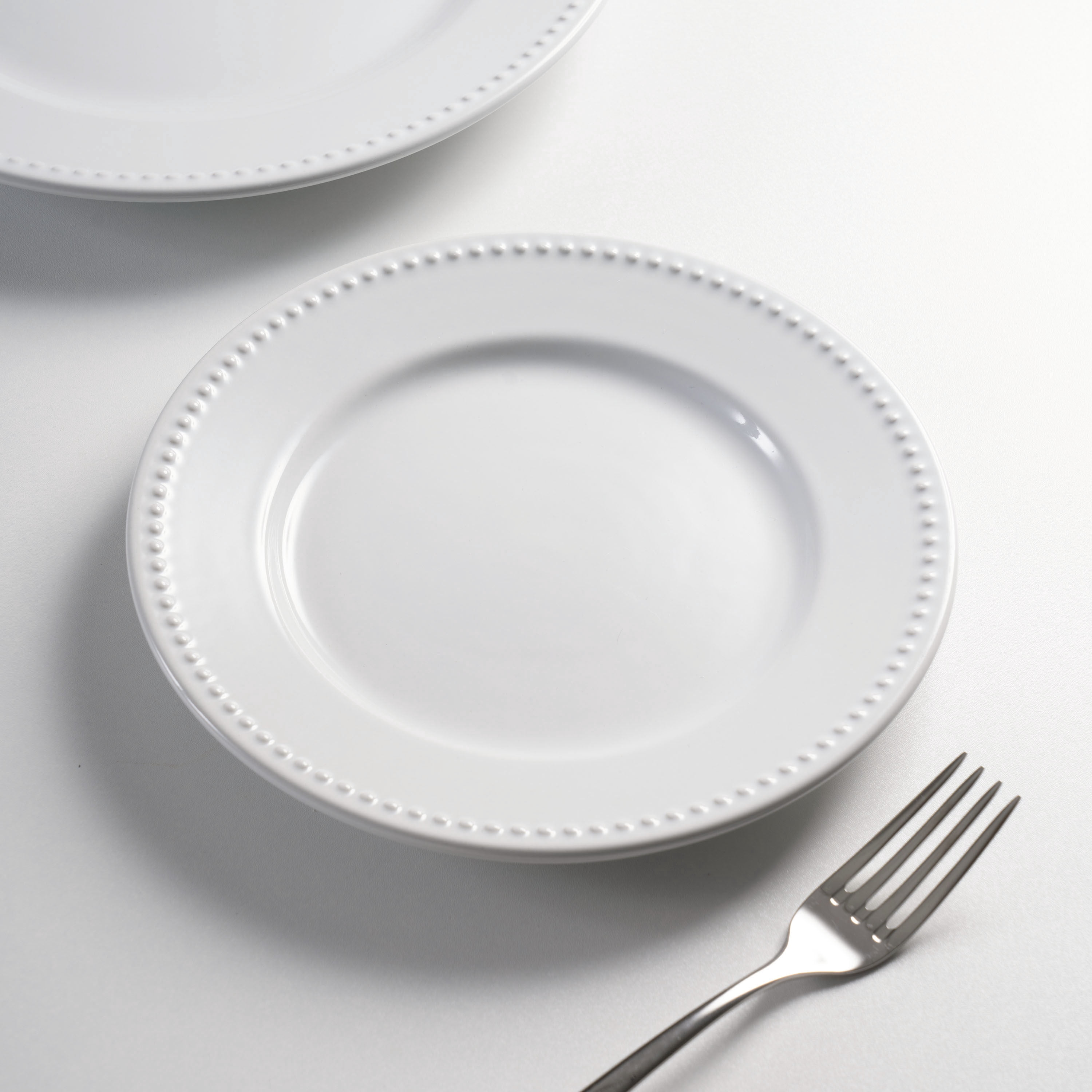 Mainstays 8in Brynn White Stoneware Salad Plate