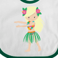 thumbnail image 4 of Inktastic Blonde Hula Girl Girls Baby Bib, 4 of 4