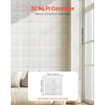 thumbnail image 5 of 3D Wall Panels 33 Pack 11.81x11.81 Inch PVC Modern Minimalist Floral Tiles 32 Sq Ft Accent Wall Panel Matte White for Interior Home Decor Ceiling Bedroom Living Room Gaming Room, 5 of 6