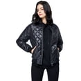 thumbnail image 4 of Orolay Womens Plaid Style Lightweight Short Down Jacket with Rib Knit Black M, 4 of 6