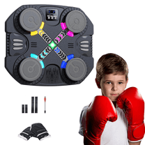 Music Boxing Machine for Kid/Adults, Music Punching Machine with Rhythm Light, Smart Bluetooth Boxing Equipment with Glove, Sports Toy Gift for Ages 3-12 Year Old (Style-a)