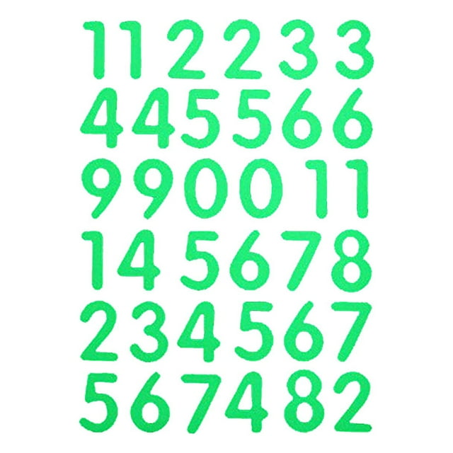 Luminous Numbers & English Letters Stickers, Removable Fluorescent Decorative Wall Stickers, Copper Paper Material, for Home Decor