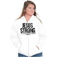 thumbnail image 4 of Jesus Strong Philippians 4:13 Bible Zip Up Hoodie Men's Women's Brisco Brands S, 4 of 6