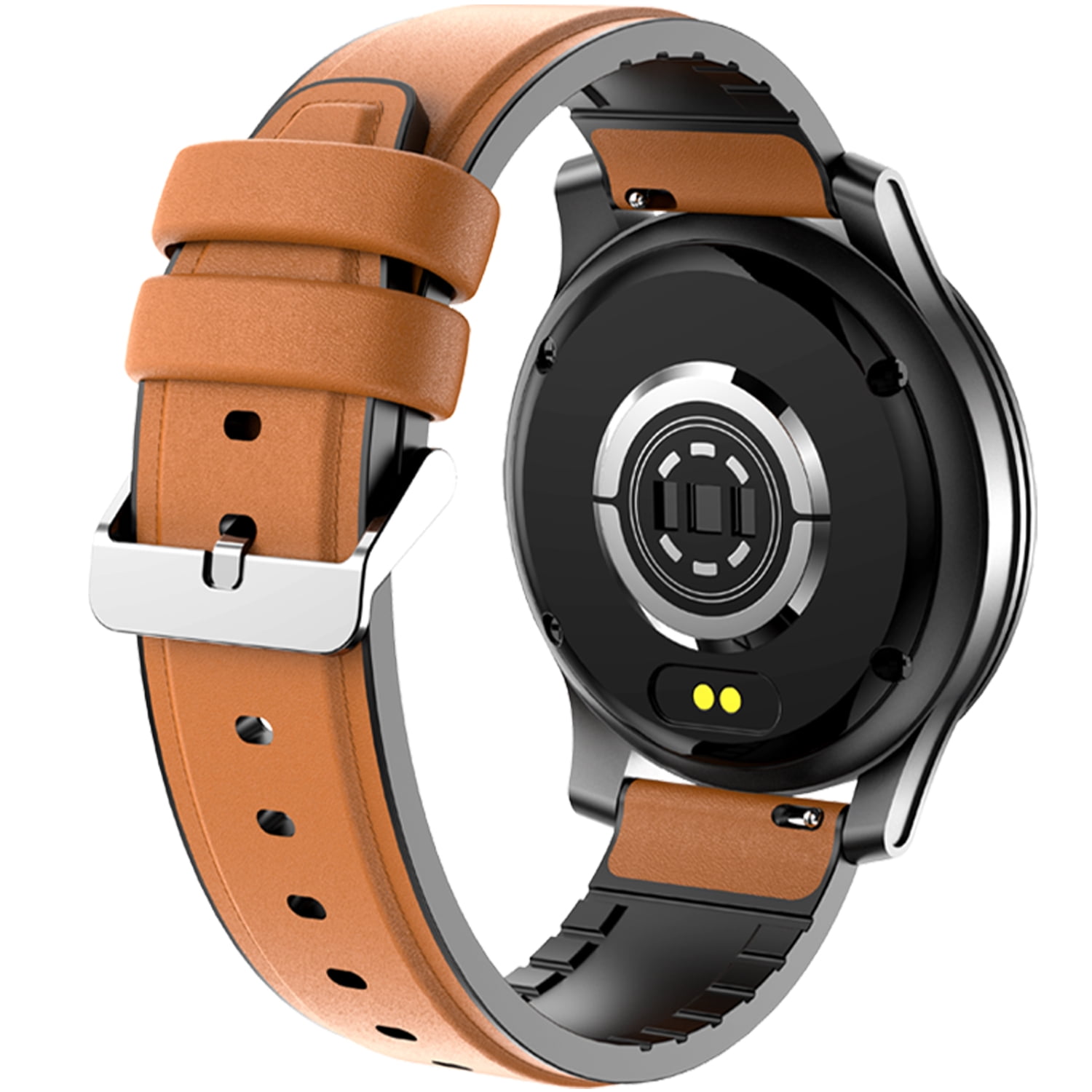 Link Dream Brown Smartwatch for Android iOS Full Touch 1.28" Fitness Tracker, IP67 Waterproof