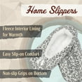 thumbnail image 2 of Women's Soft Fuzzy Dark Cheetah Print Non-Slip Lined Slip-On Slippers Socks, Indoor Comfy House Slippers, Size Medium, 1 Pair, 2 of 5