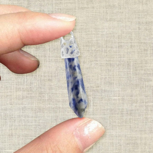 Pebble tray for plant humidity! Natural Amethyst White Powder Crystal Dongling Blue Gold Tiger Eye Stone Hexagonal Column 9 X 40 Mm Hexagonal Crystal Column