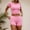 Pink, variant on Women 2 Piece Casual Suit Pleated Short Sleeve Top and High Waisted Wide Leg Pants Tracksuit Set Cute Summer Clothes for Juniors Conservative Woman Bathing Bikini Suits Women Long Skirts