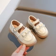 thumbnail image 2 of Xfvqtps Girls Loafer School Uniform Shoes Flats Lace Bow Hook and Loop Strap Comfort Soft Soled Dress Shoes, 2 of 9