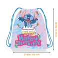 thumbnail image 3 of 5/30 piezas Disney Pink Lilo Stitch Theme Bolsa de cordón no tejida con tema Lilo & Stitch Bolsa de regalo para fiesta de cumpleaños para niño y niña Suministros para baby shower, 3 of 5