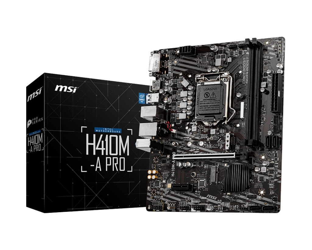 MSI H410M-A PRO Desktop Motherboard - Intel H410 Chipset - Socket
