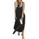 thumbnail image 2 of Vestido ANRABESS sin mangas, casual, holgado, maxi negro, talla M, 2 of 7