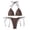 Brown, variant on Women's Bikini Set 2 Piece Triangle Tie Side Beach Ruffle Trim Bikini Sets Halter Swimsuit Bathing Suit