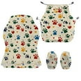 thumbnail image 2 of Xoenoiee Colorful Dog Paw Pattern Gaming Chair Cover with Armrest Cover, Stretchable Fabric Computer Chair Seat Slipcovers Fits Most Office/PC Chairs & Racing Style Seats, Machine Washable, 2 of 7
