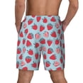 thumbnail image 4 of Goofa Strawberries Printed Men's Swim Trunks Board Shorts Quick Dry Mens Swimming Trunks with Compression Liner,Breathable Fit Hawaii Beach Shorts-3X-Large, 4 of 9