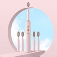 thumbnail image 2 of Yhmxh Utensilios de cocina Cepillo de dientes inalámbrico con carga USB, 4 cabezales, 5 modos de limpieza, 3 niveles de intensidad, IPX8 resistente al agua, apto para adultos. Muebles para cocina, 2 of 6