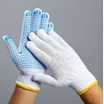 thumbnail image 3 of Safety Work Gloves 12 Pairs Cotton Gloves with Anti-Slip Grip Dots Hand Savers for Construction, Industrial, Warehouse Lifting,House Moving,Landscaping,Waste Disposal(One Side Dots), 3 of 6
