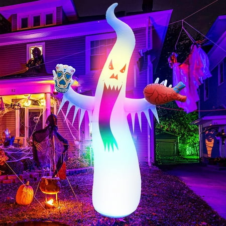 Inflatable Ghost Remote Control RGB Color Changing Battery Powered ...