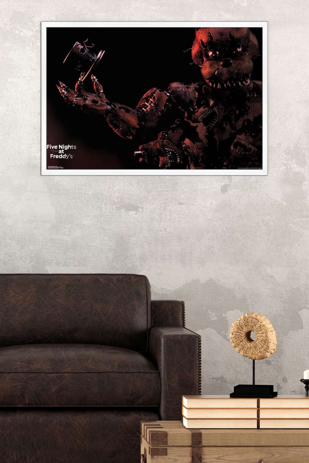 Five Nights at Freddy's - Nightmare Freddy Wall Poster, 22.375" x 34", Framed