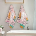 thumbnail image 4 of Dreamtimes Valentine's Day Cute Animals Hand Towels 2 PCS, Cartoon Heart Llama Unicorn Kitchen Towel Ultra Soft and Highly Absorbent,Decorative Fingertip Face Towel for Bathroom Hotel, 28.3"x14.4", 4 of 6