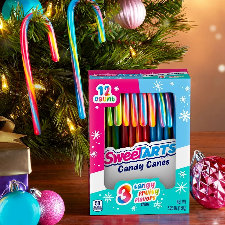 SweeTARTS, Holiday Candy Canes, 12 Count Box, Tangy Fruity Flavors