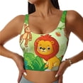 thumbnail image 2 of Uemuo African Animals in the Jungle Pattern Women's Sports Bra - High Impact Support, Breathable, and Comfortable Athletic Bra for Running, Yoga, and Workouts, 2 of 9
