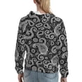 thumbnail image 2 of Hoodies for Women - Black White Indian Paisley Comfrt Colour Drawstring Women'S Fashion Hoodies & Sweatshirts, Fall Outfits Clothes for Women 2024 Pullover with Kangaroo Pocket, 2 of 7