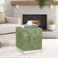 thumbnail image 6 of Joveco 14.6"D Square Velvet Ottoman Upholstered Footrest Stools with Gold Plating Base Vanity Stool for Bedroom, 6 of 7