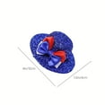 thumbnail image 3 of QuanTara Miniature Patriotic Bucket Hat, 3.94in 4th of July Decorative Hat & Keepsake, Reversible Red White Blue Costume Topper for Independence Day Party Favors & Decor, 3 of 6