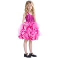 thumbnail image 5 of Duryarhall Tutu Dress for Girls Sparkly Sequin Tulle Princess Birthday Party Dress for Toddler Girls Prom Ball Gown, 4-12T, 5 of 7
