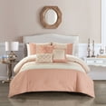 thumbnail image 3 of Malda 6 Piece Comforter Set Jacquard Geometric Diamond Pattern Color Block Design Bedding, 3 of 10