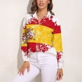 thumbnail image 3 of Spanish Flag Long Sleeve Blouse Woman Streetwear Casual Shirts Summer Oversize Woman Streetwear Clothing Birthday Present, 3 of 7