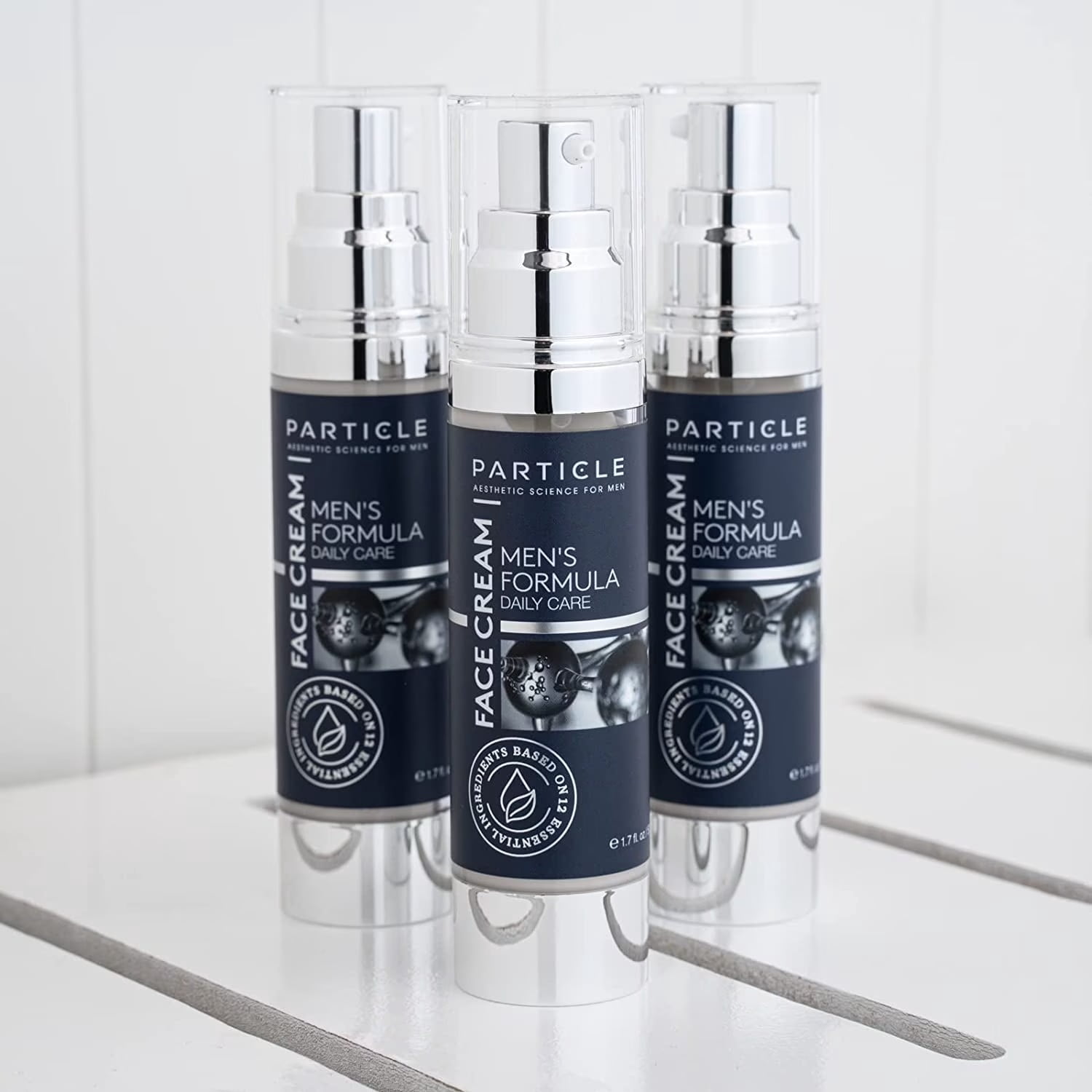 Particle Mens Face Cream - 6 in 1 Mens Anti Aging Face Moisturizer (1.7 oz) Eye Bags Treatment & Face Lotion for Men