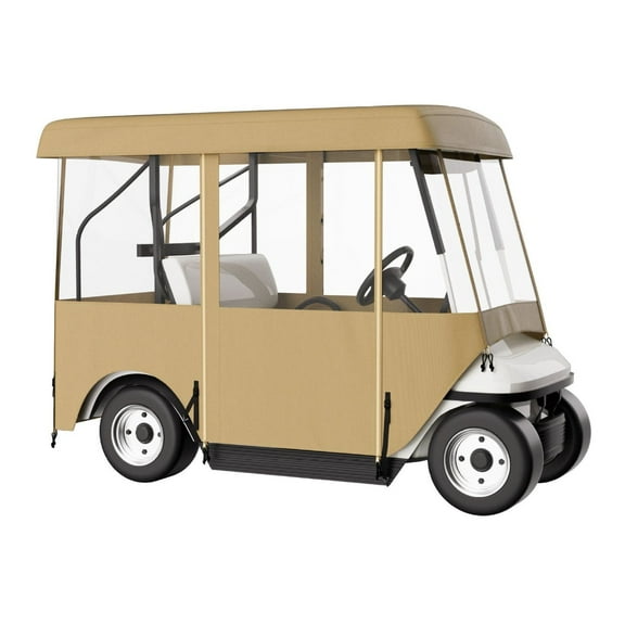 Golf Cart Enclosure 4 Person, 4-Sided Cover, Waterproof Golf Cart Driving Enclosure with Windows, Fit EZGO Club Car Yamaha - 78.7''L