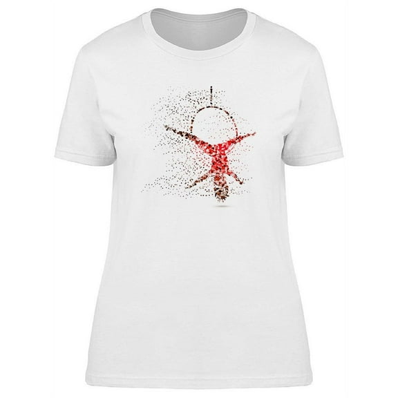 Gymnast Upside Down On A Ring T-Shirt Women -Image by Shutterstock, Female XX-Large