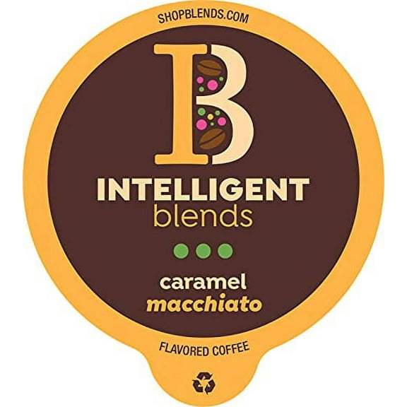 Intelligent Blends Caramel Macchiato Coffee Pods, Compatible w/ K-Cup Brewers, 100ct